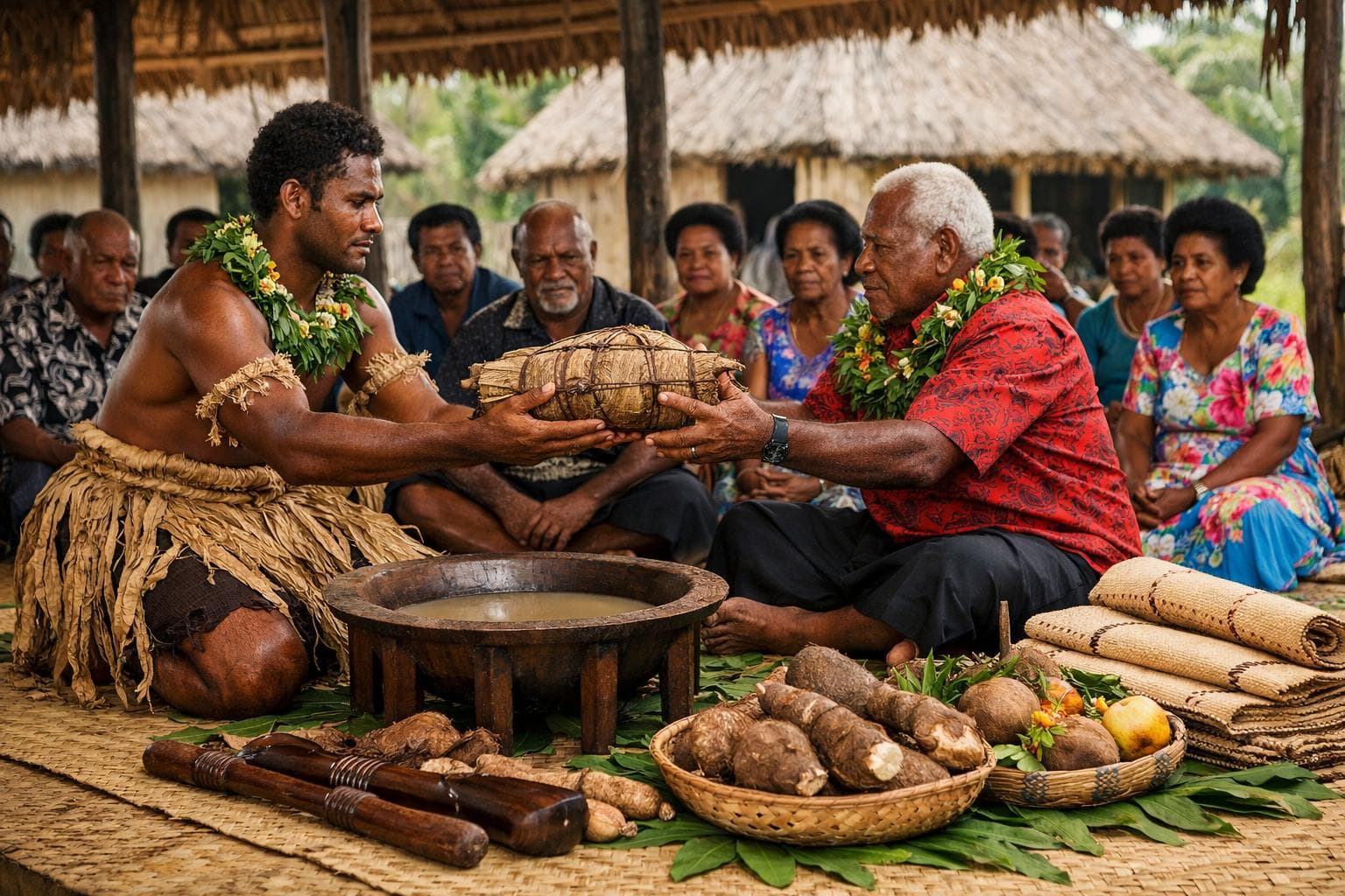 Fijian cultural welcome ceremony